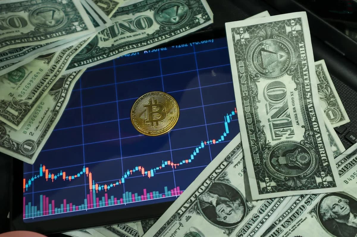 Bitcoin Dominance Chart: What It Is & How to Use It Golden Bitcoin on a rising digital financial market chart, symbolizing cryptocurrency trends.